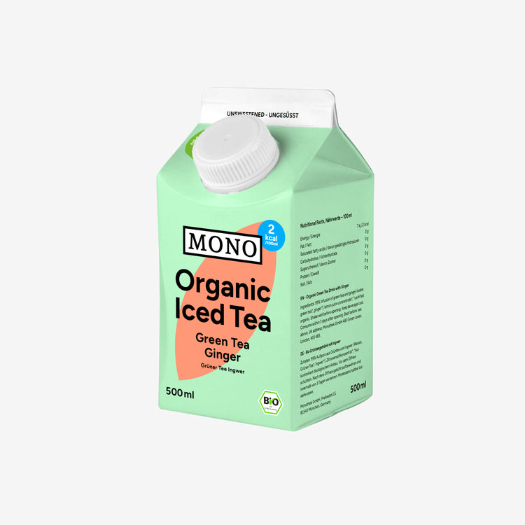 Organic tea without sugar green tea ginger