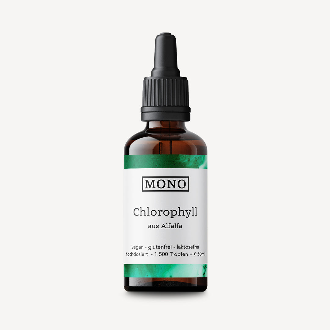 Chlorophyll 1500 Tropfen im Glas